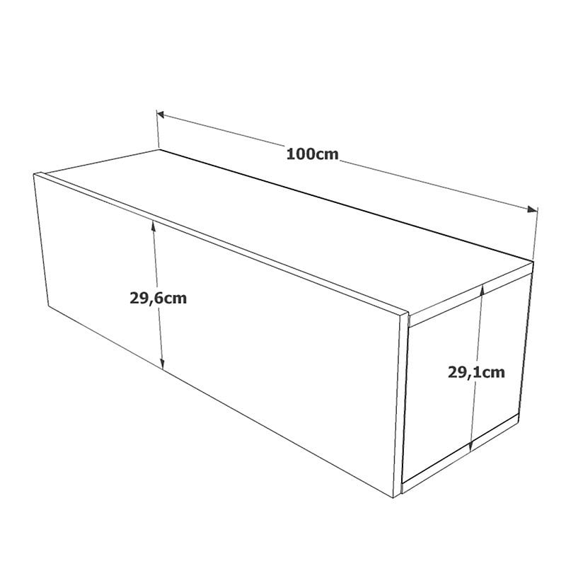 Comoda TV de perete Serit sonoma color 100x31.6x29.6cm