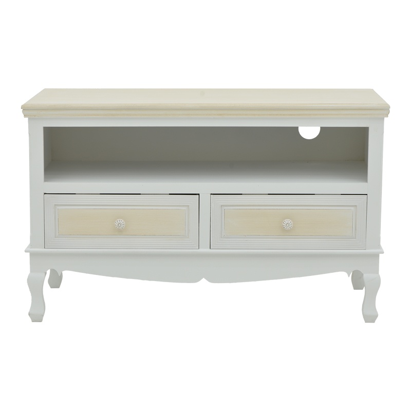 Comodă TV Model Joliene, Alb/Natur, 100x42x61 cm - 1 | YEO
