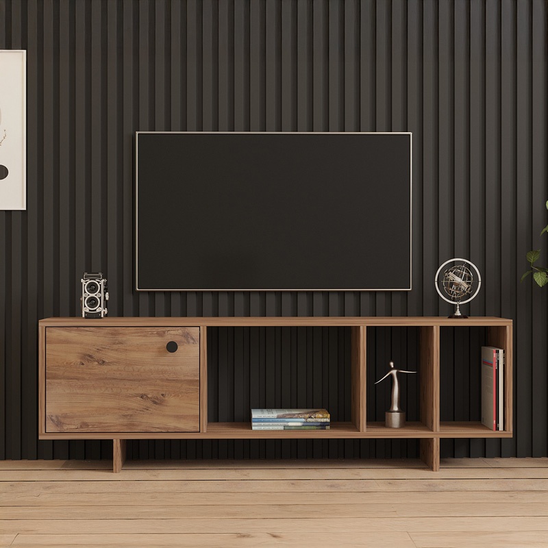 Comodă TV Model Mueble, Stejar sonoma, 140x29x45 cm - 2 | YEO