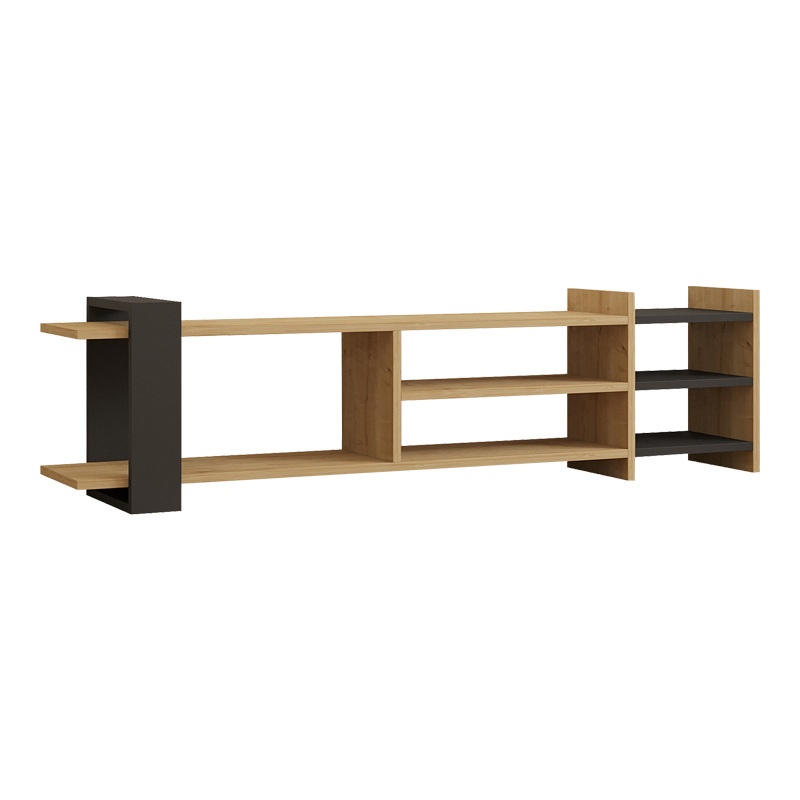 Comodă TV Model Rinia, Stejar/Antracit, 153.6x26x40 cm