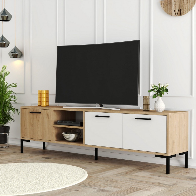 Comoda TV Salvador, Model Aurora, 150x52x34 cm, aaaa