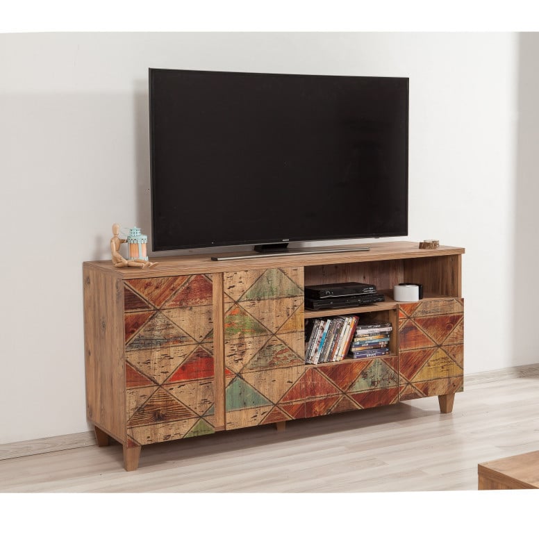 Comoda TV Salvador, Model Marina, 160x65x45 cm, Multicolor