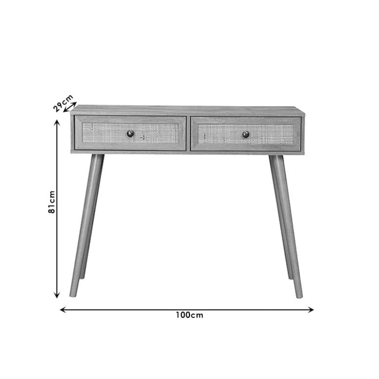 Consola Model Oslo, Stejar sonoma, 100x29x81 cm