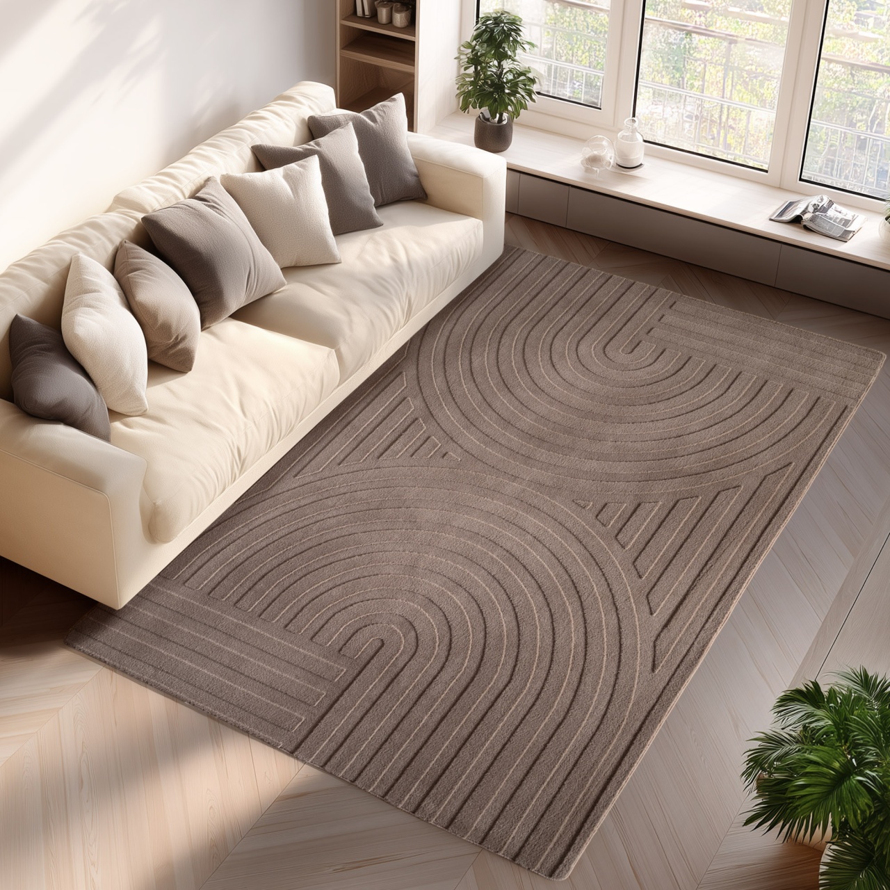 Covor Pompei V1 Bej, 240 x 340cm