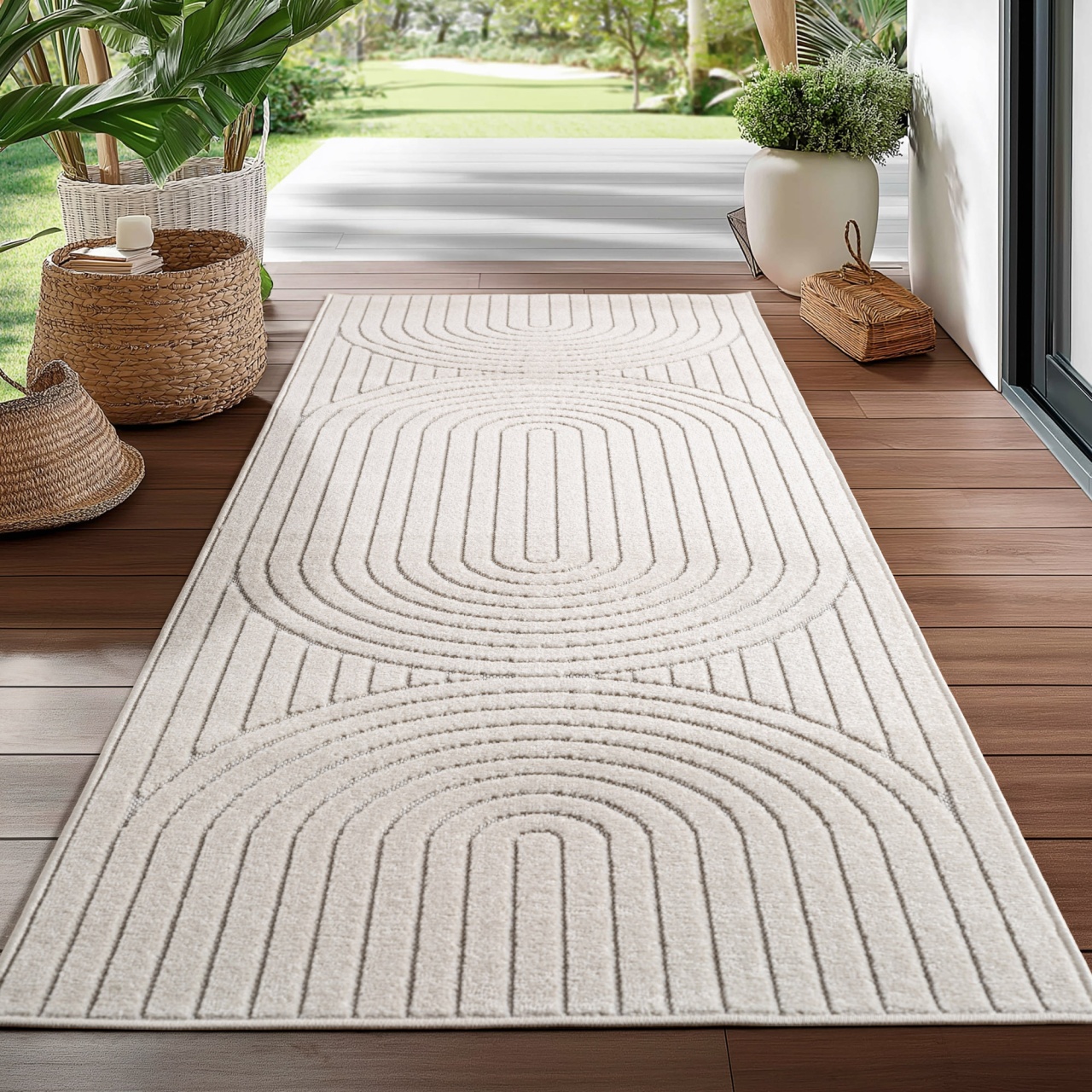 Covor traversa Nova V1 Crem, 80 x 250 cm