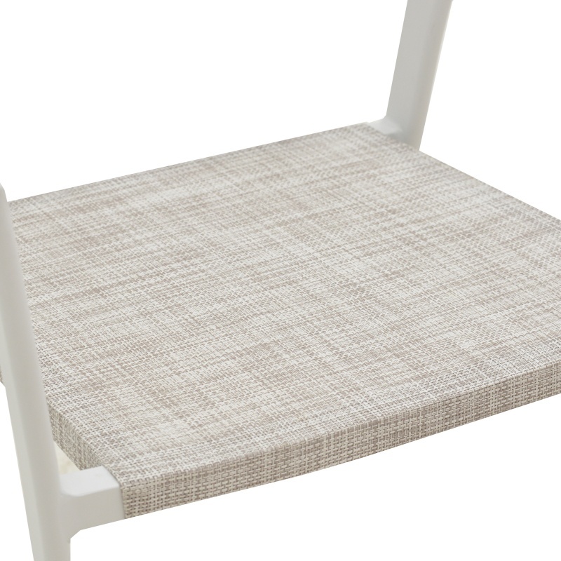 Fotoliu de exterior, Model Glisten, culoare alb si natural, aluminiu si poliratan, 56x62x77 cm