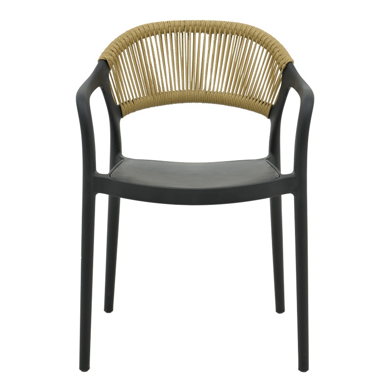 Fotoliu de grădină Model Ankara, Negru/Bej, 57x48x80 cm - 3 | YEO