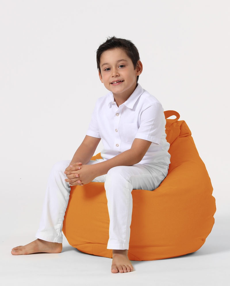 Fotoliu de Grădină tip Bean Bag Model Premium Kids, Portocaliu - 3 | YEO