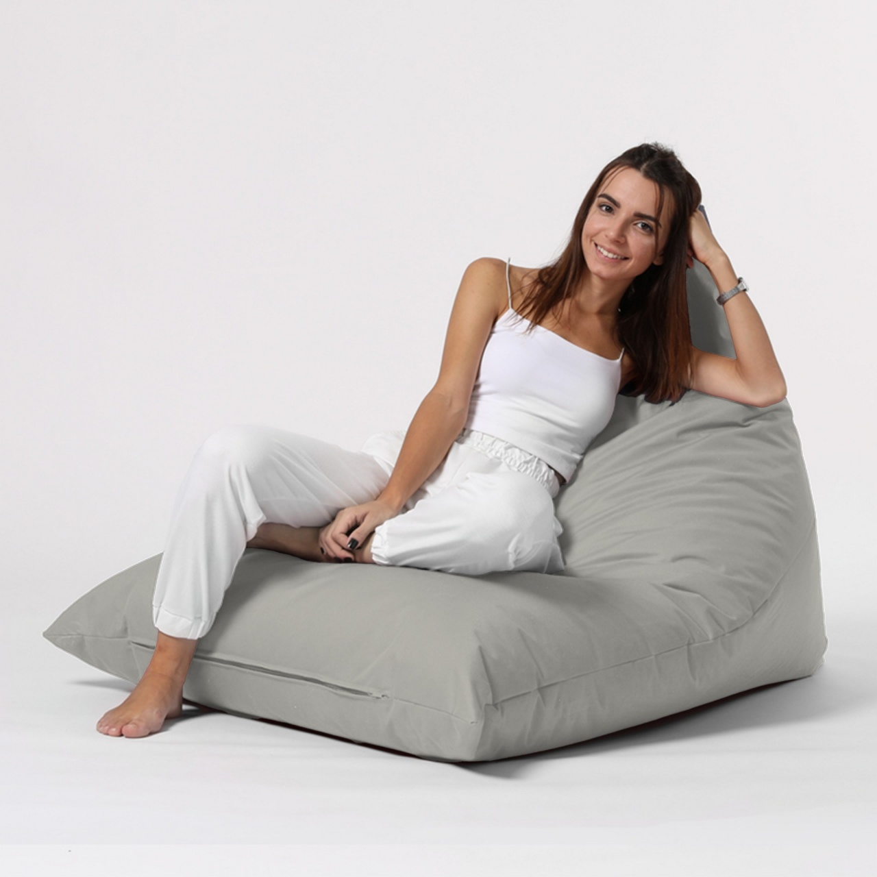 Fotoliu de Grădină tip Bean Bag Model Pyramid, Gri fume - 1 | YEO