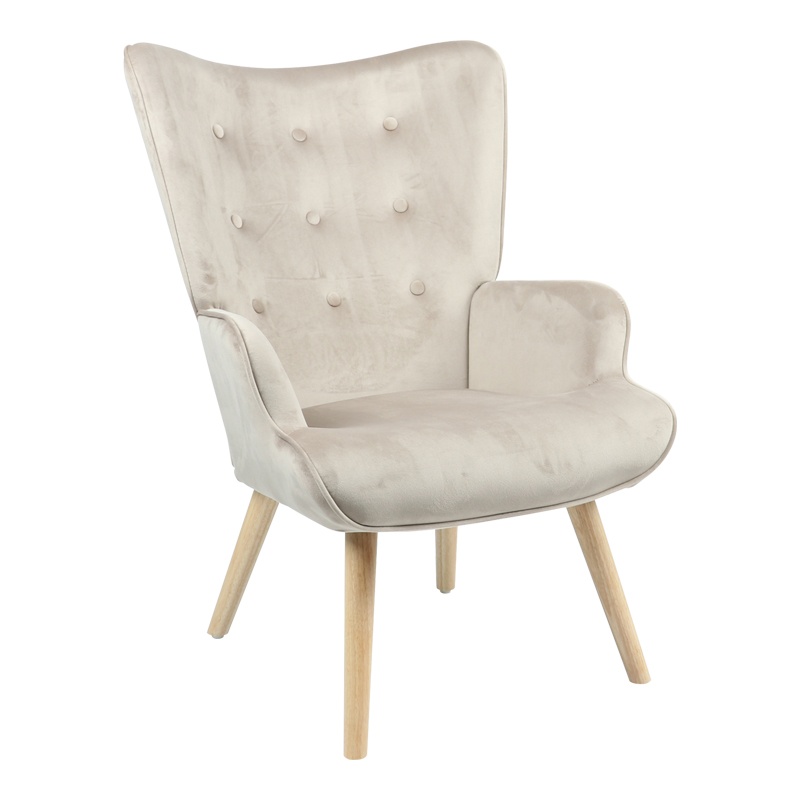 Fotoliu Model Fluffy V3, Bej/Natur, 75x69x96 cm