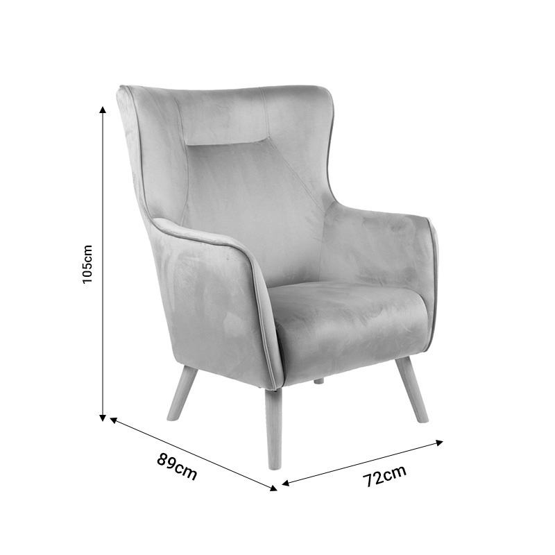 Fotoliu Model Insicive, Rose/Natur, 72x89x105 cm - 4 | YEO