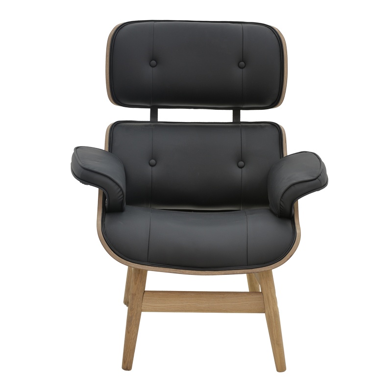 Fotoliu Model Mirto, Negru/Nuc, 80x80x96.5 cm - 3 | YEO