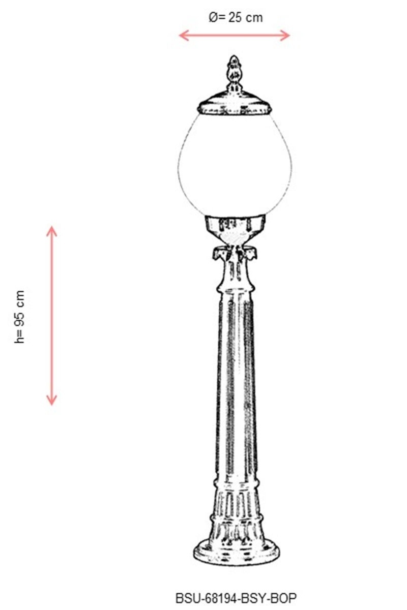 Lampadar de exterior BOP Alb 90x25 cm