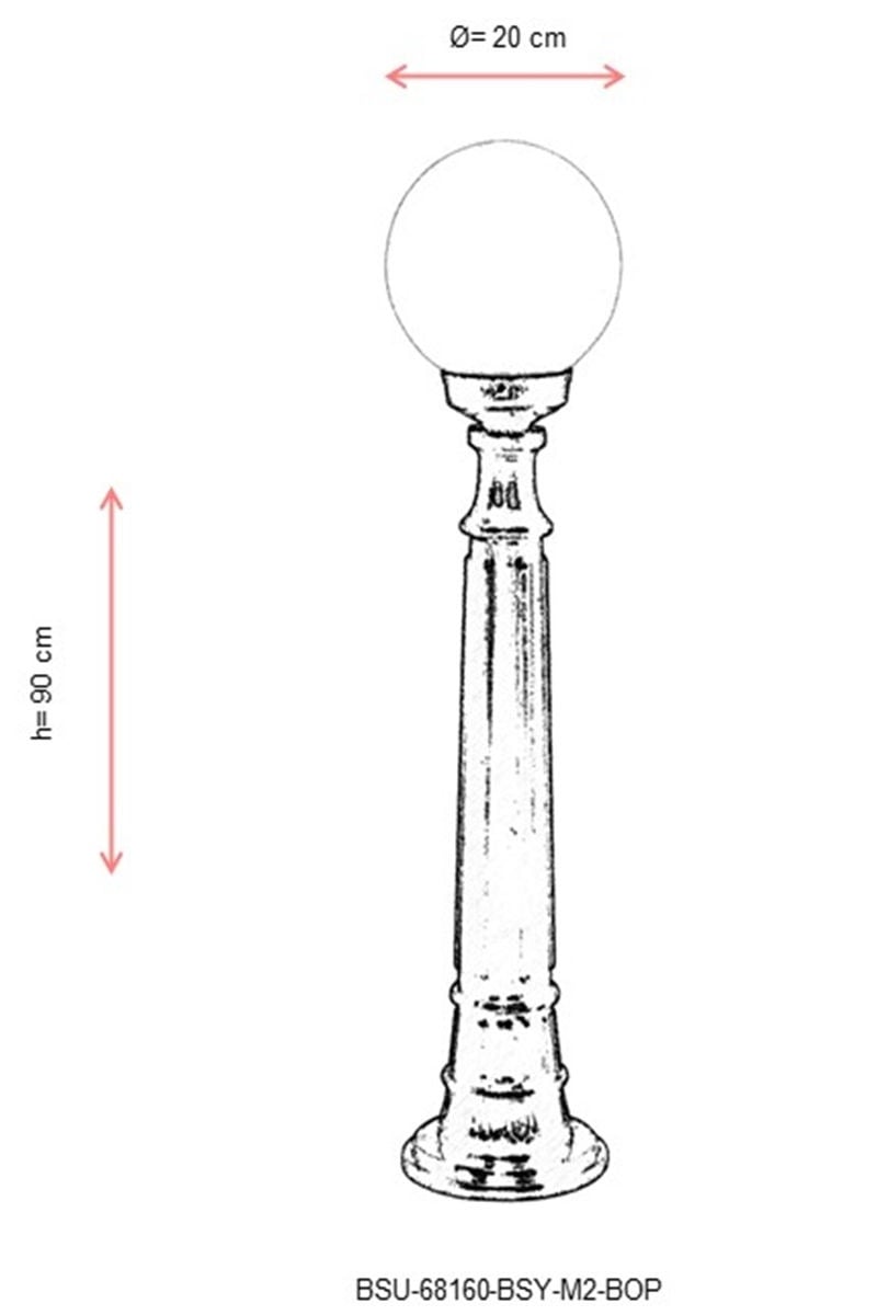 Lampadar de exterior M2BOP Alb 90x20 cm