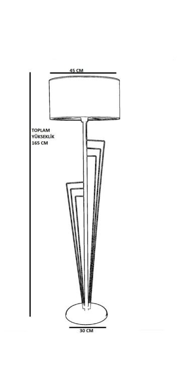 Lampadar Kelebek Eskitme Lambader Silindir Finli Krem Erkametli Aramiu