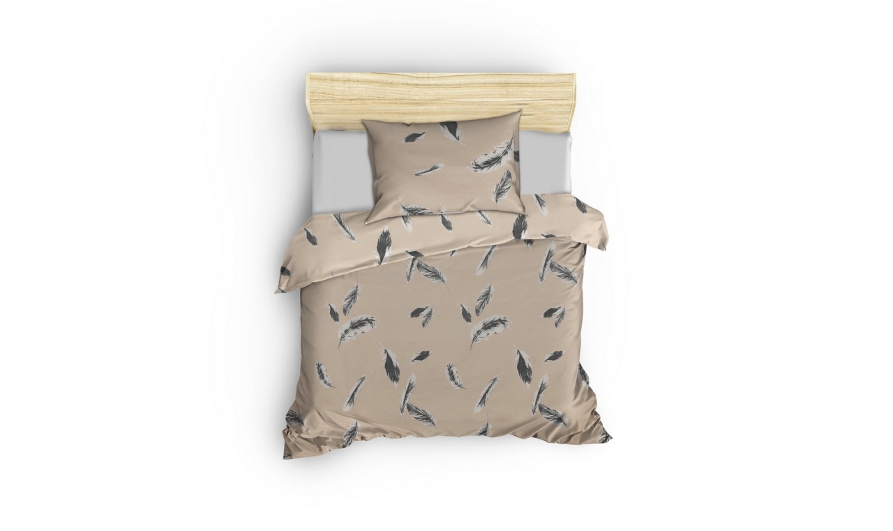Lenjerie de pat 1 Persoana Model Feather - 1 | YEO