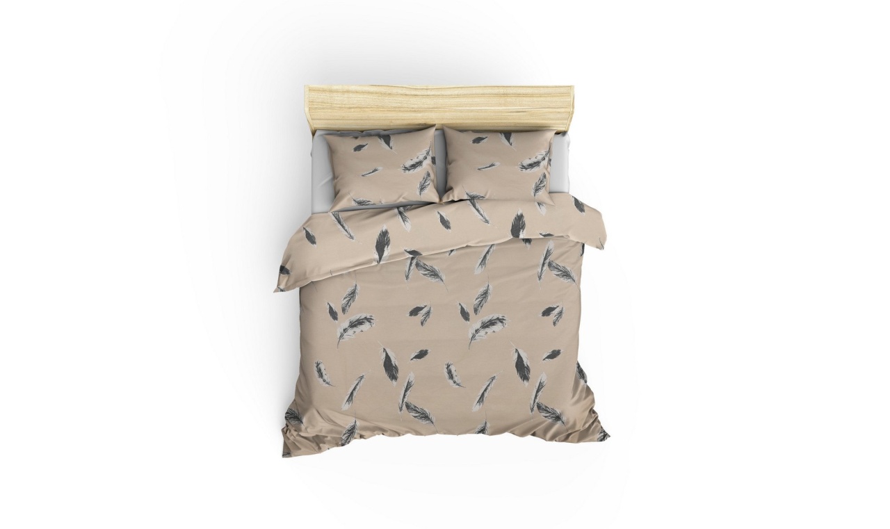 Lenjerie de pat dublu Model Feather - 1 | YEO