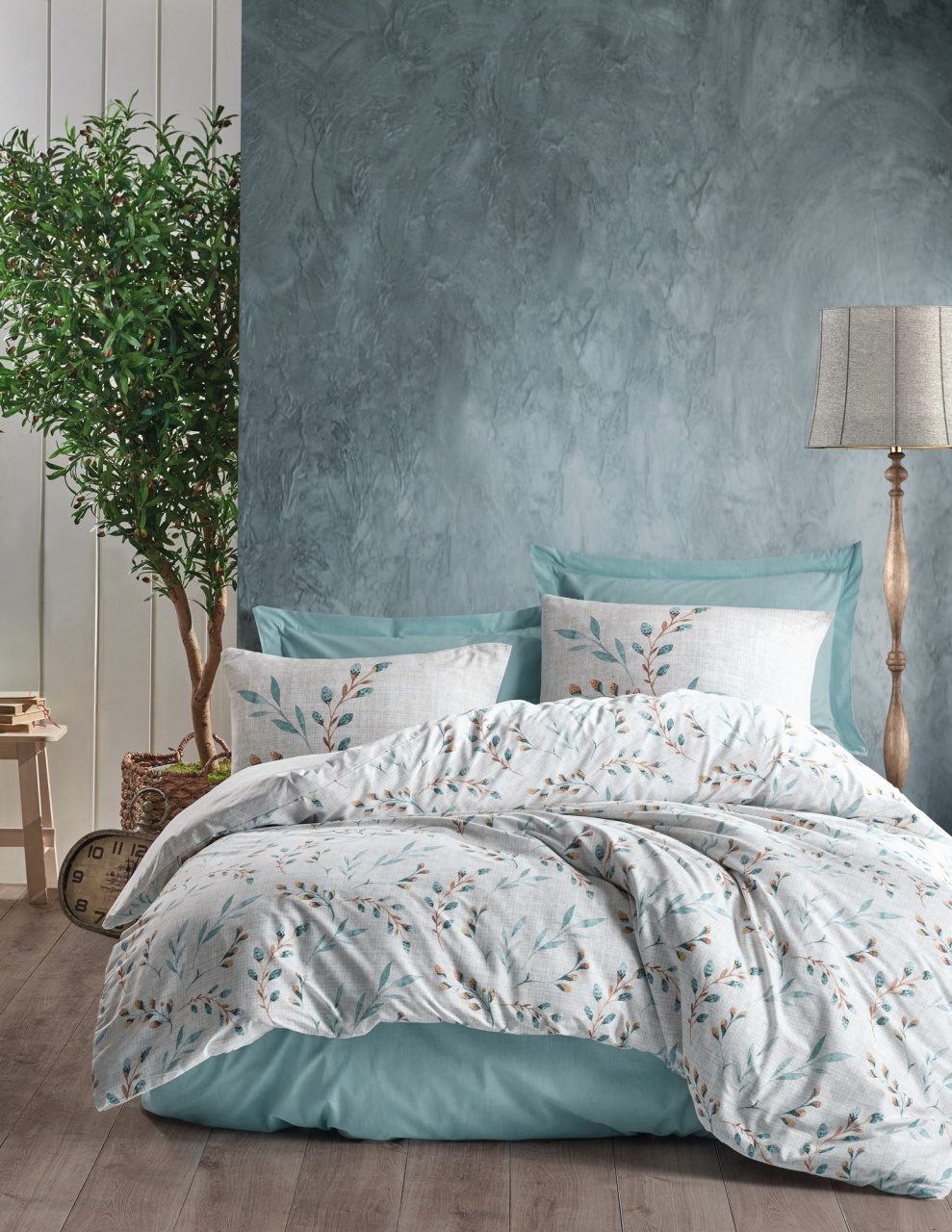 Lenjerie de pat dublu Model Lendell Mint