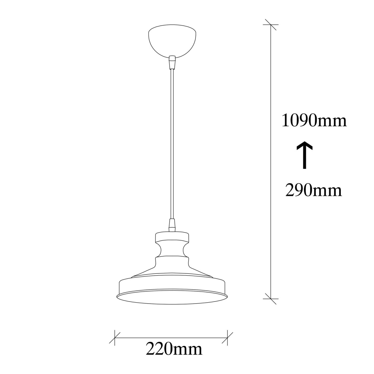 Lustra Berceste Auriu 22x22x109 cm - 2 | YEO