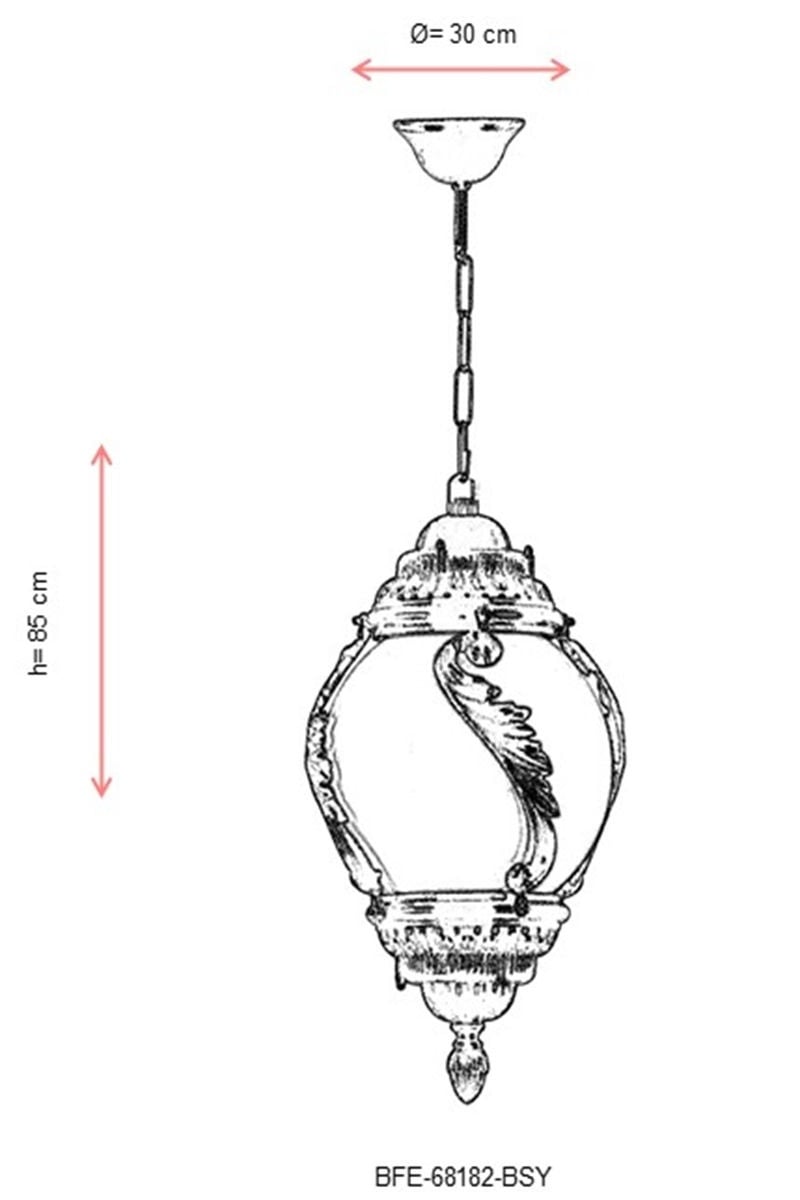 Lustra de exterior 68182 Alb 85x30 cm