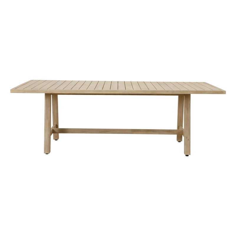 Masa de exterior, Model Poza, culoare natural, lemn masiv de salcam, 230x100x75 cm - 2 | YEO