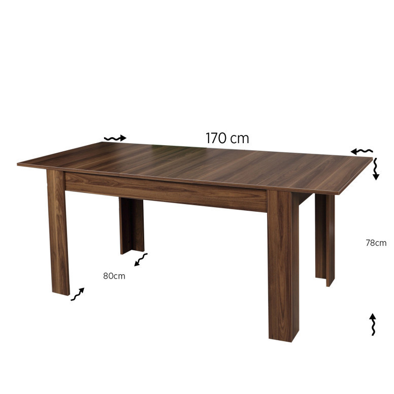 Masa Extensibila Model Korbin, 130-170x80x78 cm, Nuc - 3 | YEO