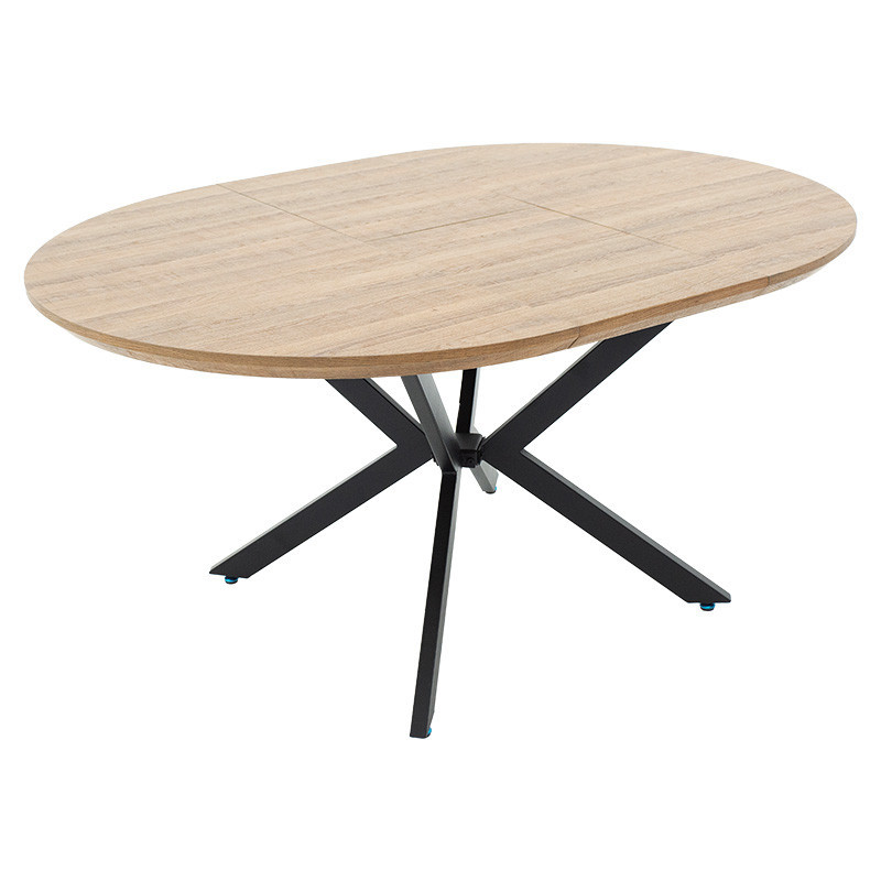 Masa Lydia MDF extensibila culoarea, culoarea nuc - negru 120 - 160x120x79cm - 2 | YEO