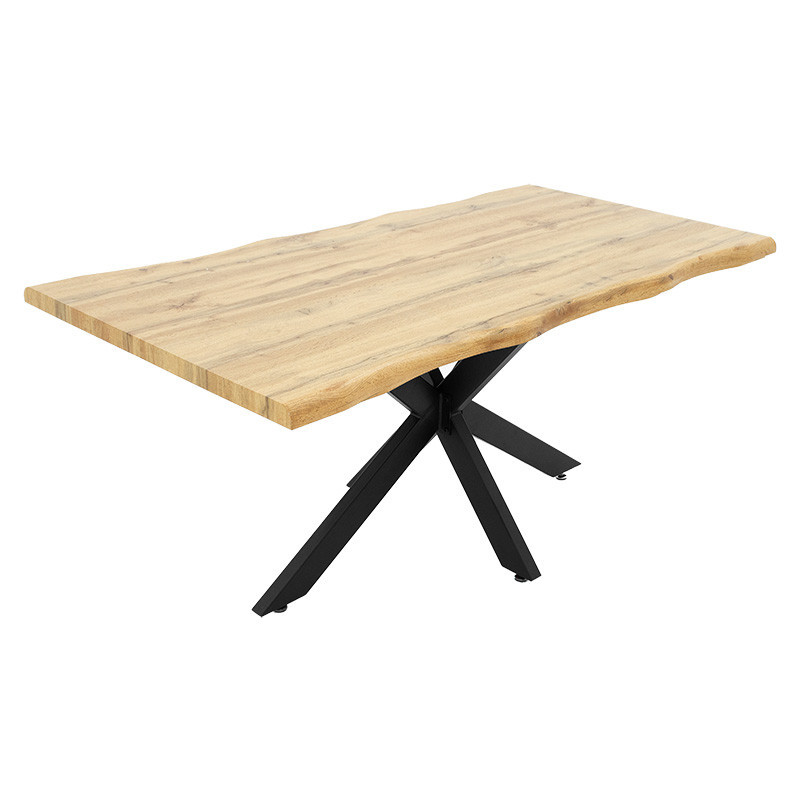 Masa Model Zaiden, 180x90x75 cm, Negru/Stejar sonoma - 2 | YEO
