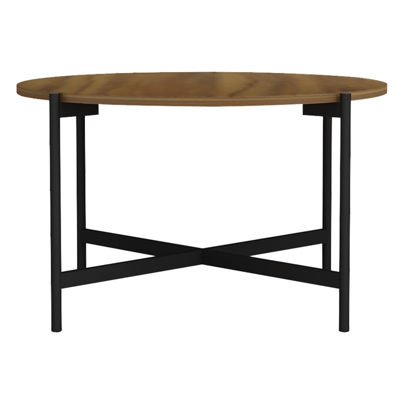 Masuta de Cafea Model Aisle, Nuc/Negru, D80x45 cm - 2 | YEO