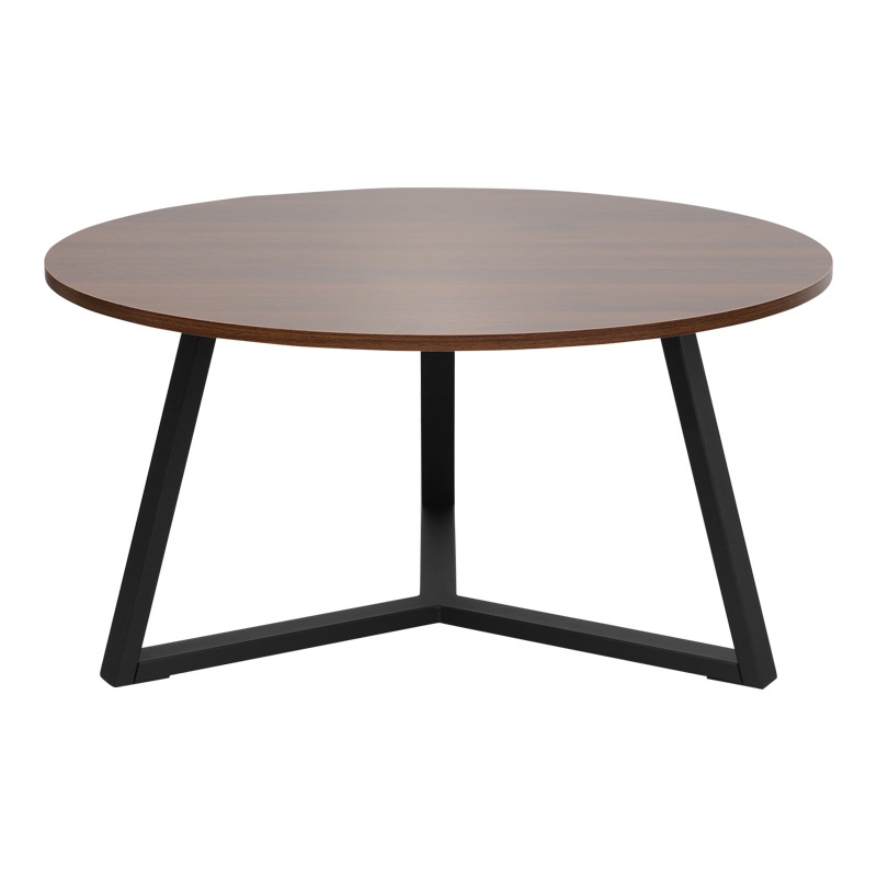 Masuta de Cafea Model Berton, Nuc/Negru, D80x40 cm - 1 | YEO