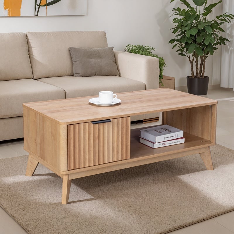 Masuta de Cafea Model Hamea, Natur, 110x55.2x45 cm - 1 | YEO