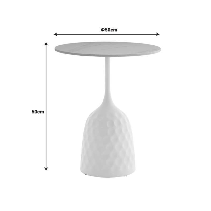 Masuta de Cafea Model Kousien, Negru, D50x60 cm - 3 | YEO