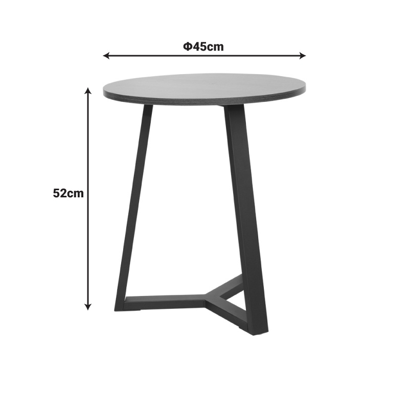 Masuta de Cafea Model Trepolo, Nuc/Negru, D45x52 cm - 2 | YEO