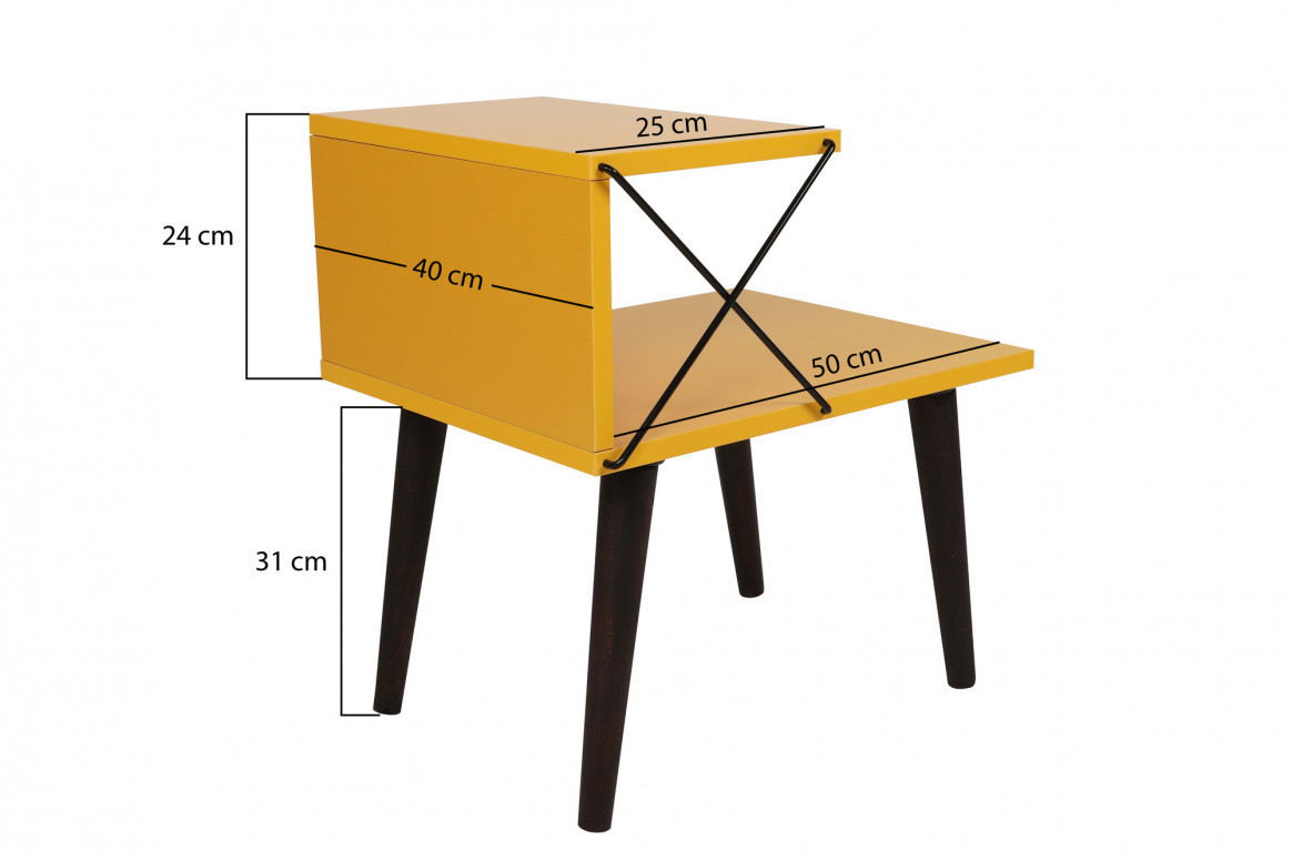 Noptiera Model Vance, Galben, 50x40x55cm - 1 | YEO