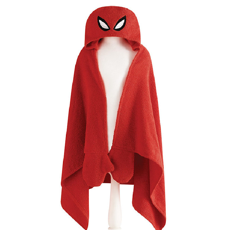 Prosop de Plaja Poncho cu Gluga Spider-Man 75x130 cm (Bumbac 100%)