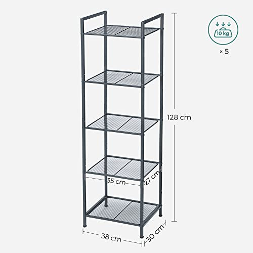 Raft, Songmics, Negru, 38x30x129.5 cm - 2 | YEO