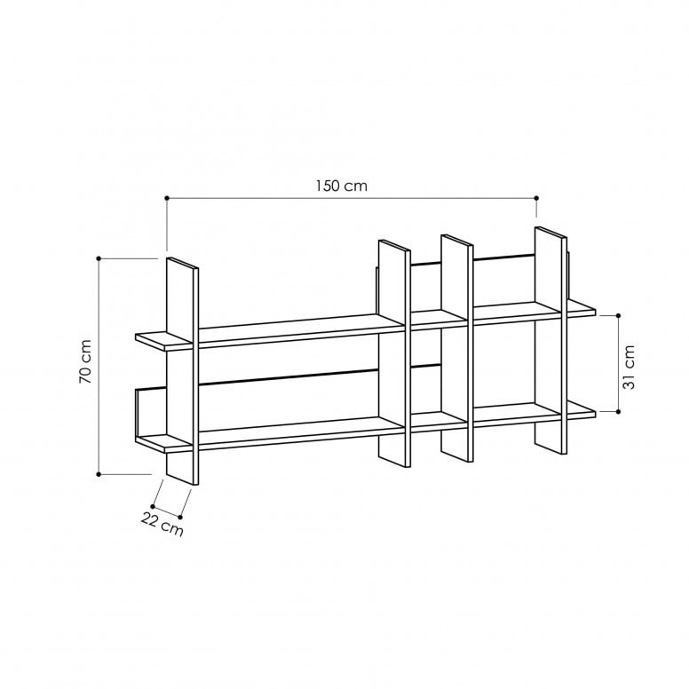 Raft Suspendat Model Isabelle, Alb