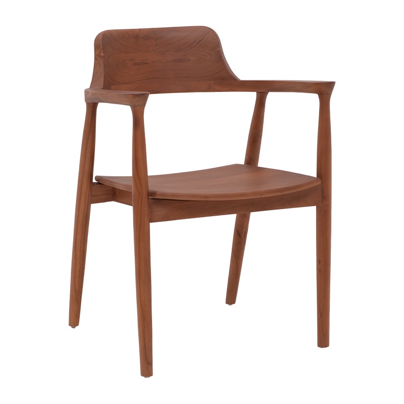 Scaun cu Brate Model Jambene, Nuc, 57x54x79 cm