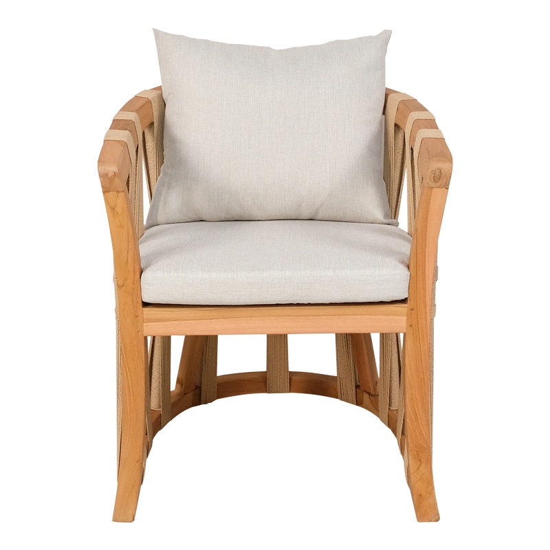 Scaun cu Brate Model Morani, Natur, 61x66x75 cm - 3 | YEO