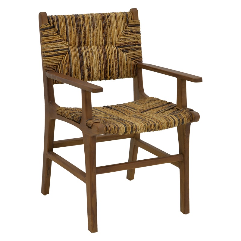 Scaun cu Brate Model Refane, Natur, 55x60x85 cm