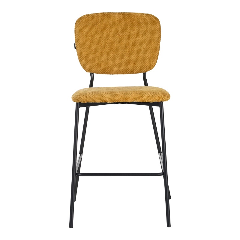 Scaun de bar Cathair, galben/negru, 48x54x100 cm - 4
