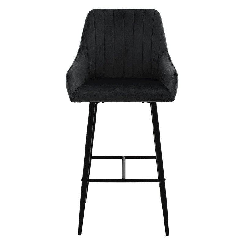 Scaun de bar Model Patrin, Negru, 49x48x98 cm - 3 | YEO