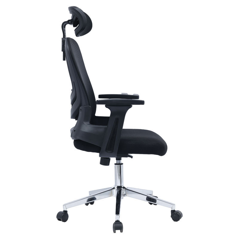 Scaun de birou manager Ignatius plasa negru - 2 | YEO