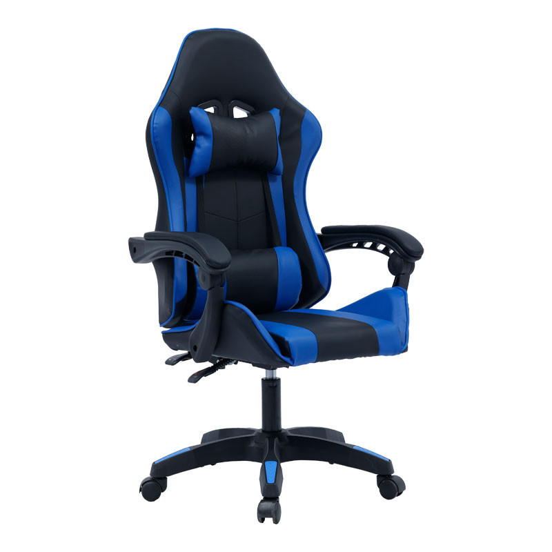 Scaun de gaming William piele ecologica negru - albastru