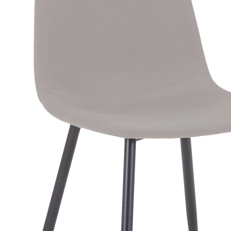 Scaun Model Bella, Gri deschis/Negru, 43x52x88 cm - 4 | YEO