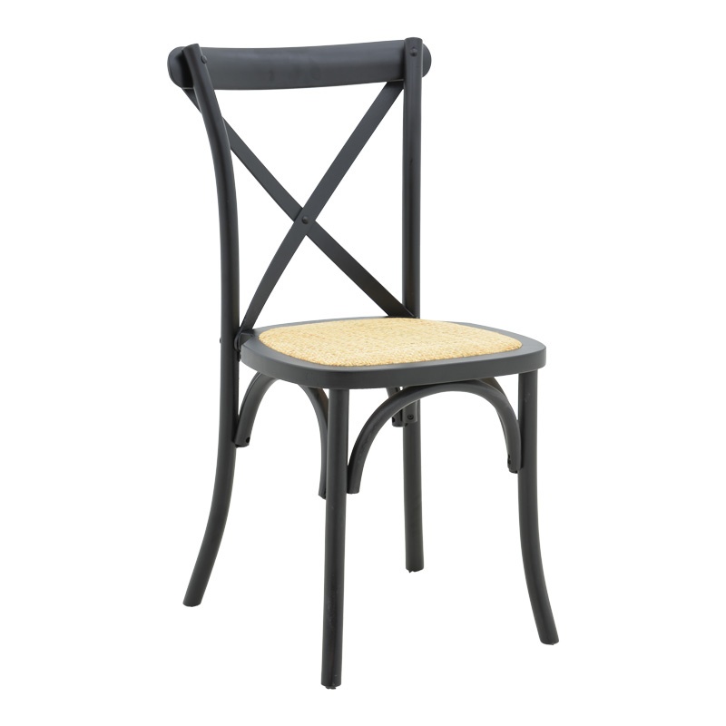 Scaun Model Dylon, Natur/Negru, 48x52x89 cm
