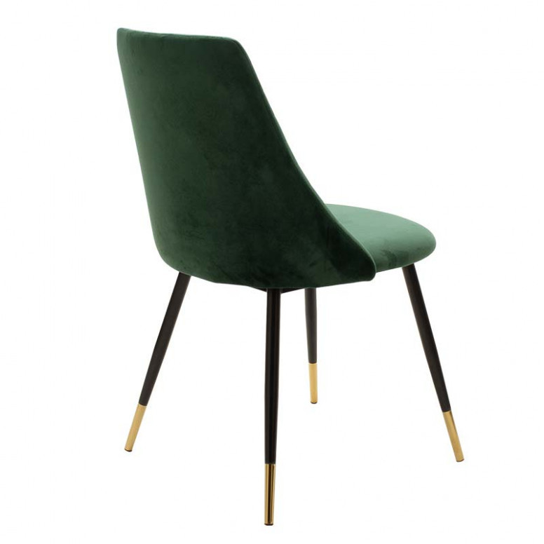 Scaun Model Giselle, Verde/Negru, 51x52x82 cm - 2 | YEO