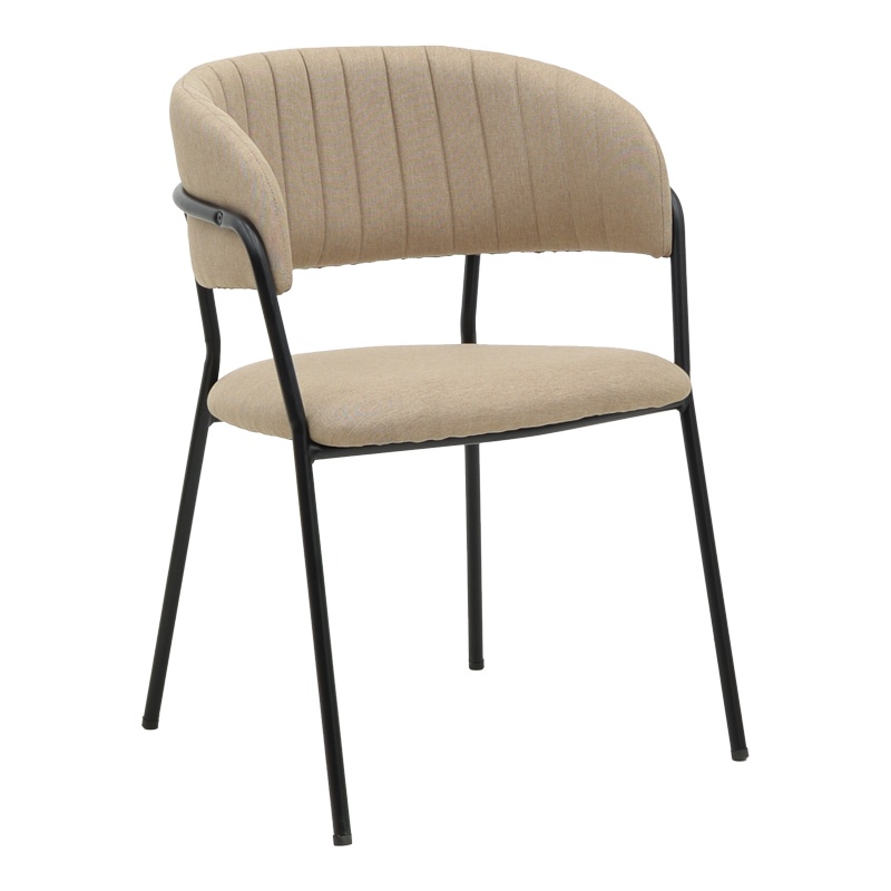 Scaun Model Morel, Bej/Negru , 55x55x76 cm
