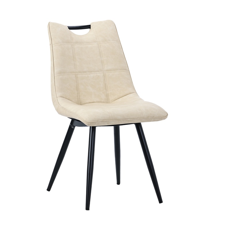 Scaun Model Nely, Bej deschis, 45x61x85 cm