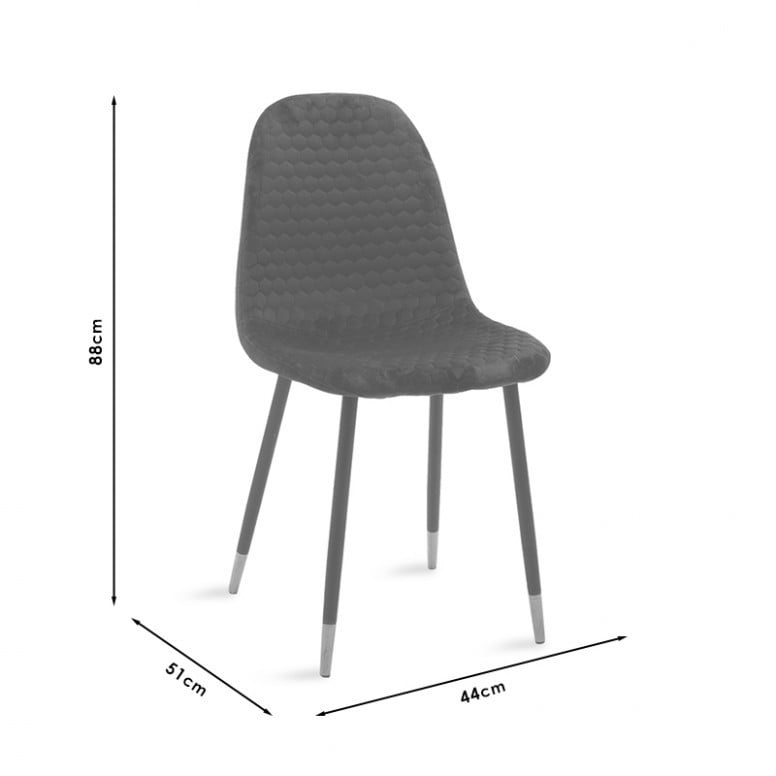 Scaun Model Sila, Coniac/Negru/Auriu, 44x51x88 cm